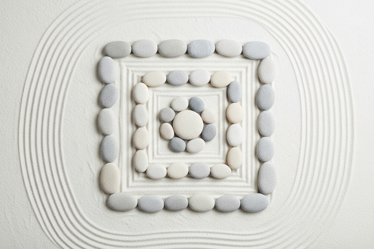 Overhead Stone Flat Lay