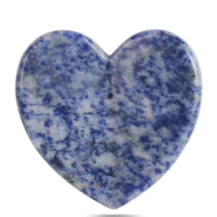 Blue Sodalite Heart Facial Gua Sha - Natural Stone Massage Tool