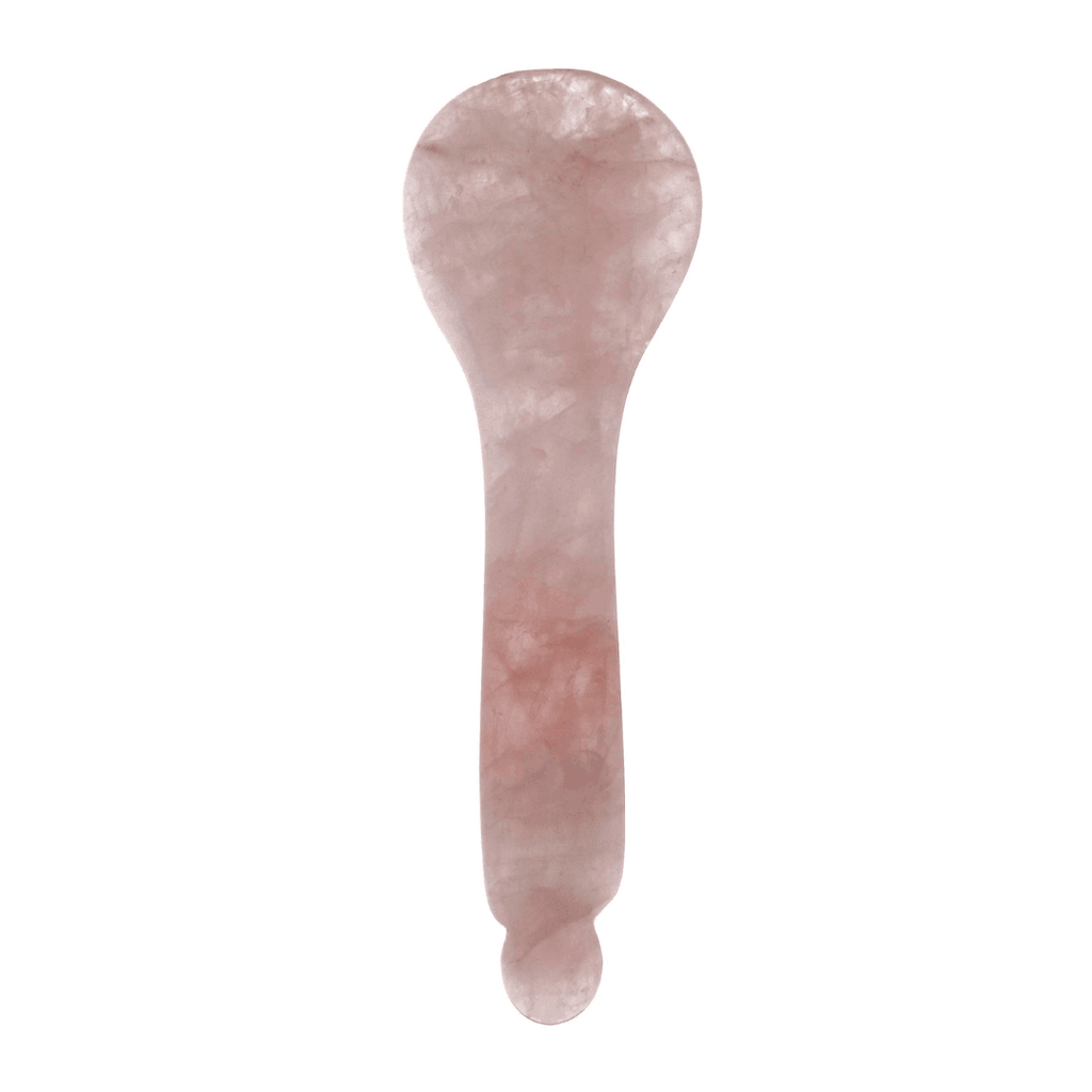 Rose Quartz Gua Sha Spoon - Precision Facial Massage Tool