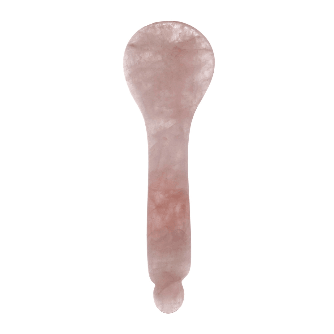 Rose Quartz Gua Sha Spoon - Precision Facial Massage Tool