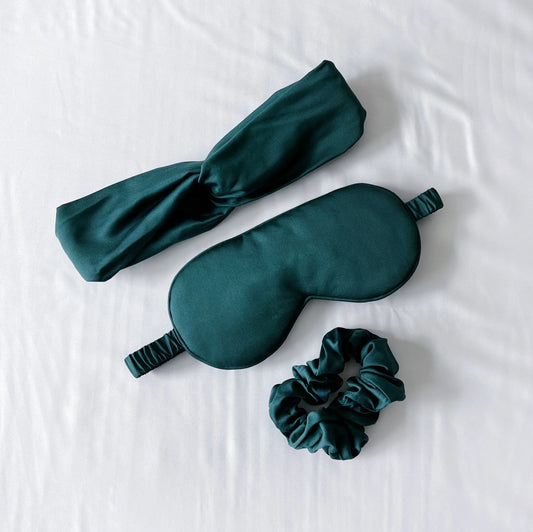 Sleep Care Set - Cooling Bamboo Sleep Accessories for Eyes and Hair