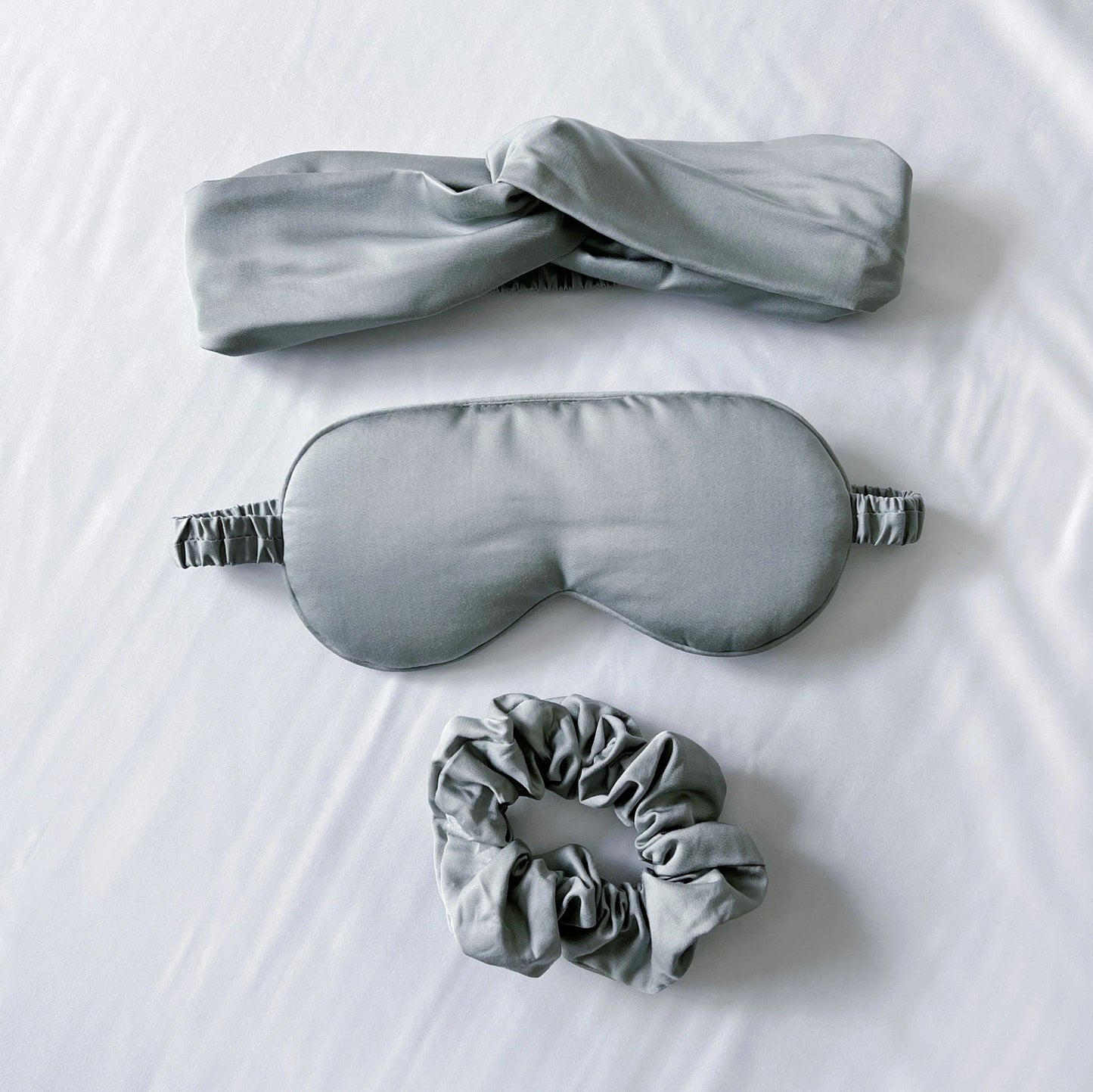 Sleep Care Set - Cooling Bamboo Sleep Accessories for Eyes and Hair