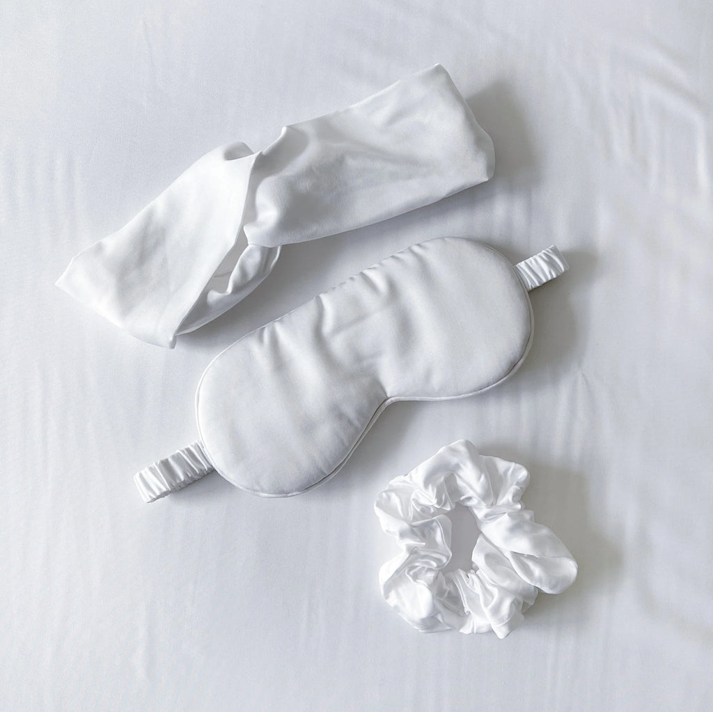 Sleep Care Set - Cooling Bamboo Sleep Accessories for Eyes and Hair