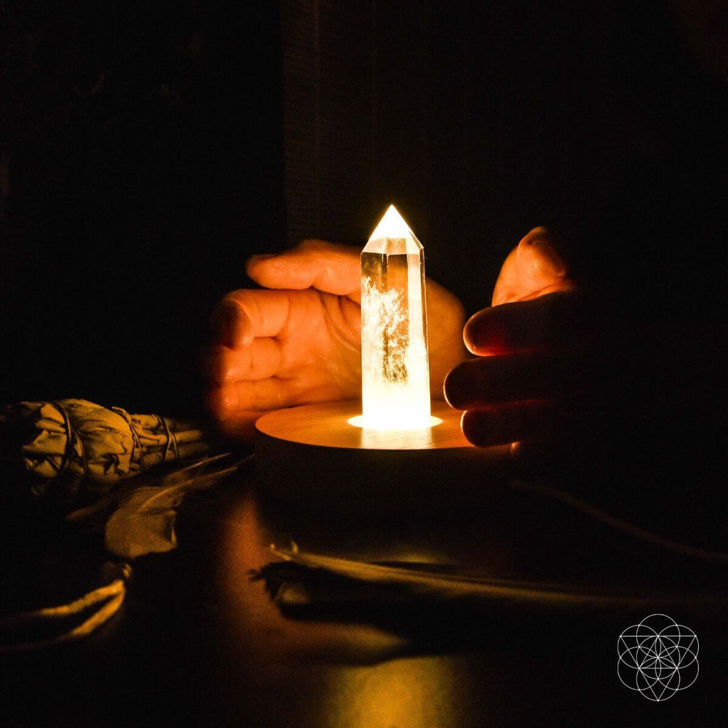 Clear Quartz Crystal Lamp - Natural Stone Night Light