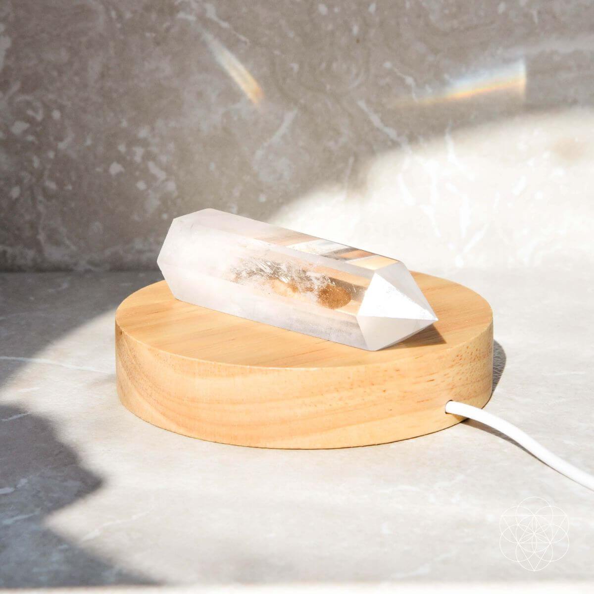 Clear Quartz Crystal Lamp - Natural Stone Night Light