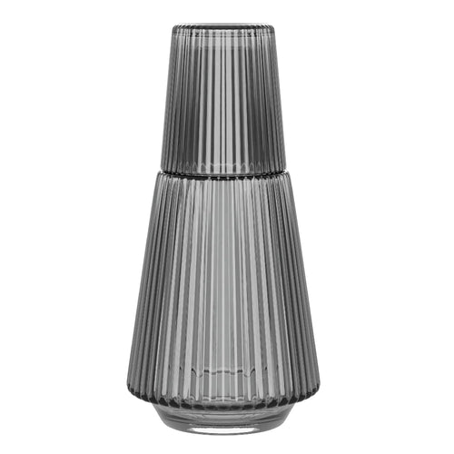 37oz Vintage Ribbed Bedside Water Carafe